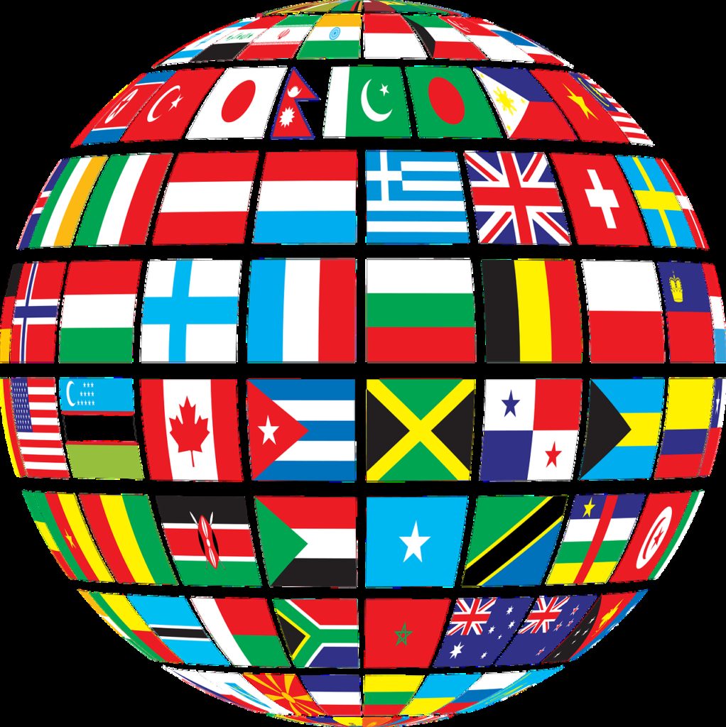 countries, flags, globe